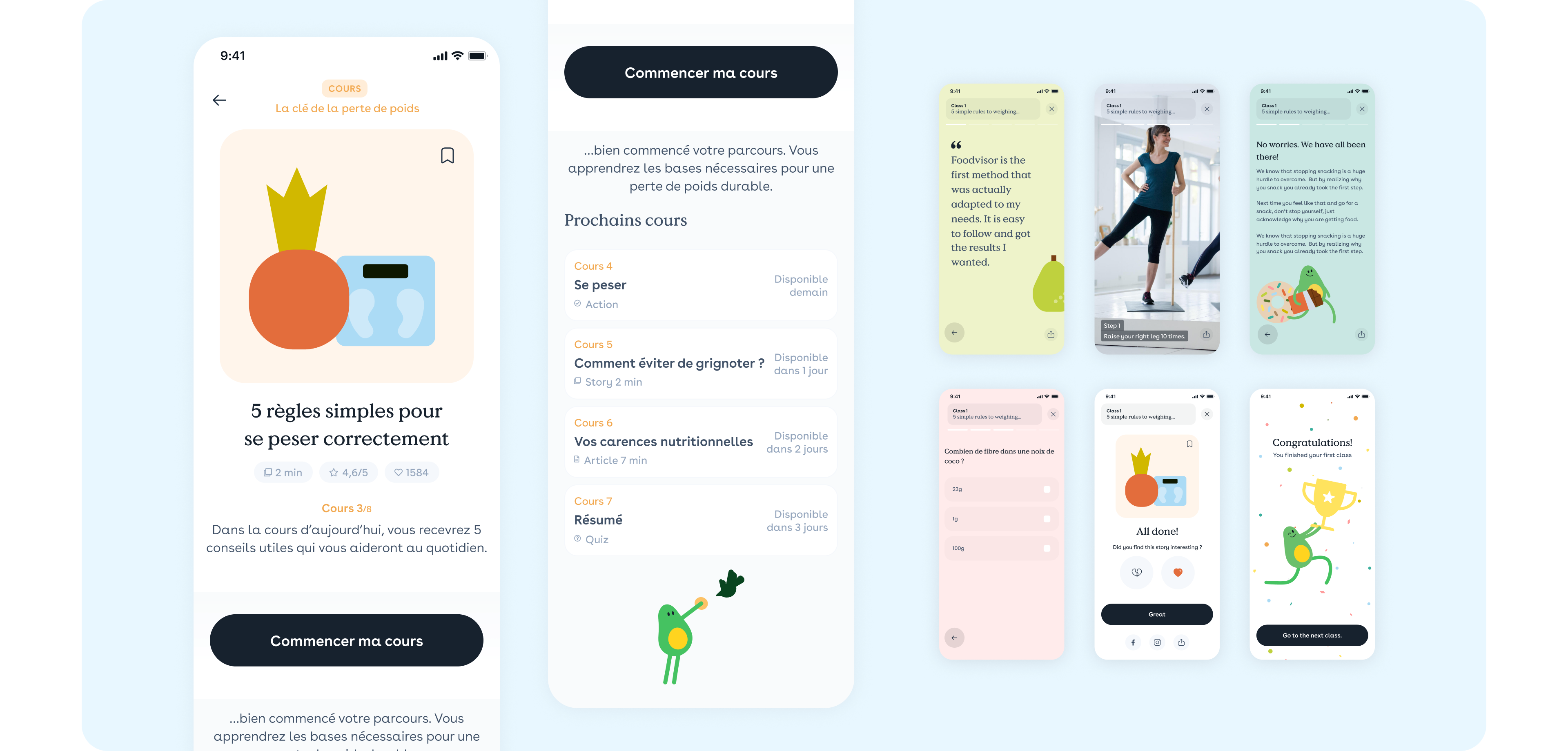 Foodvisor — Classes suite